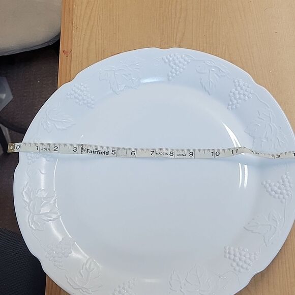 Vintage Milk Glass Colony Harvest Grape Serving Platter 14" - Picture 4 of 5